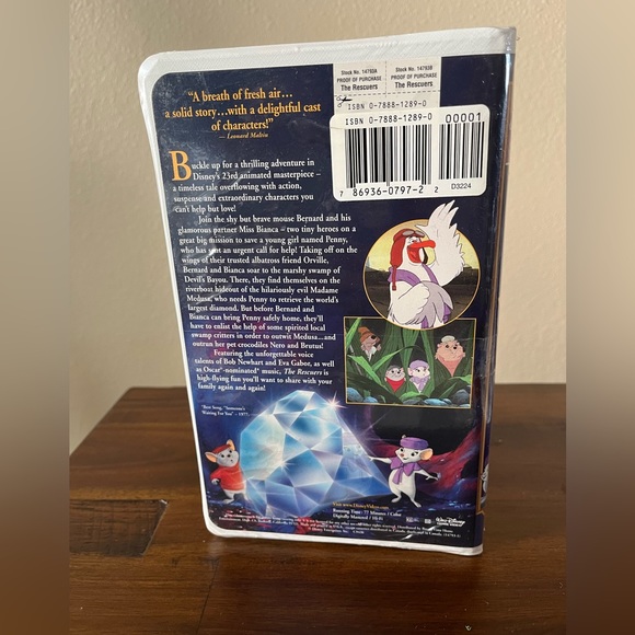 New Disney’s The Rescuers VHS Video - Picture 2 of 4